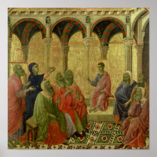 Affiches Maesta : Christ parmi les médecins, 1308-11