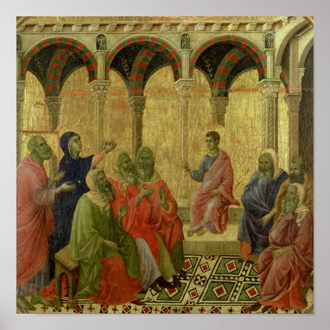 Affiches Maesta : Christ parmi les médecins, 1308-11 (Devant)