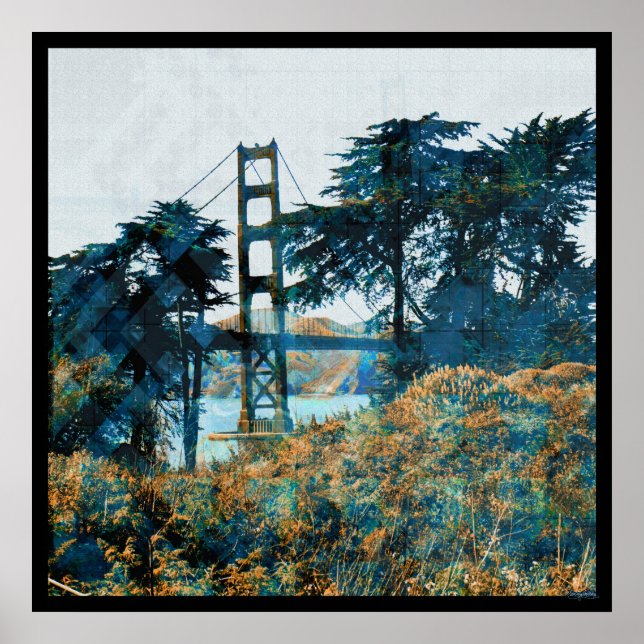 Affiches Magic Sunset Bridge Blue_orange (Devant)
