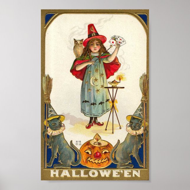 Affiches Magicien d'Halloween (Devant)