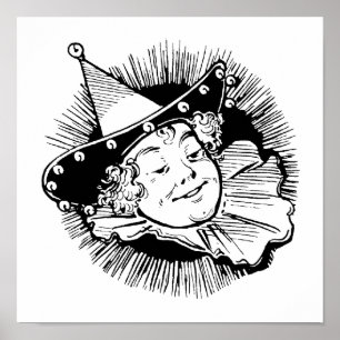 Affiches Magicien d'Oz vintage, Portrait de femme Munchkin