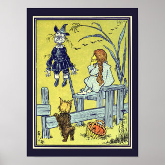 Affiches Magicien vintage d'Oz, Dorothy Toto rencontre l'ép