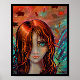 Affiches "Magie de l'automne" Fantaisie d'art féerique