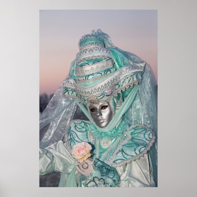 Affiches Magnifique costume de carnaval, Venise (Devant)