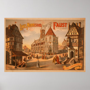 Affiches Magnifique Nouveau Faust Nuremberg Allemagne Poste