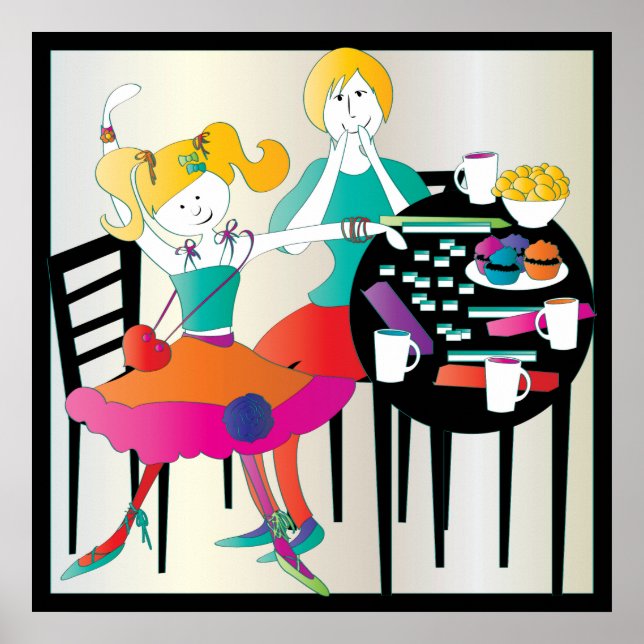 Affiches Mah Jongg Fête des mères 2 (Devant)