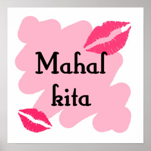 Affiches MAHAL KITA - Tagalog Je vous aime
