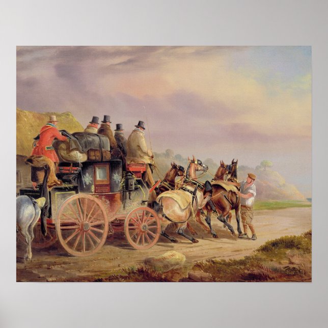 Affiches Mail Coaches on the Road : The Quicksilver Devonp (Devant)