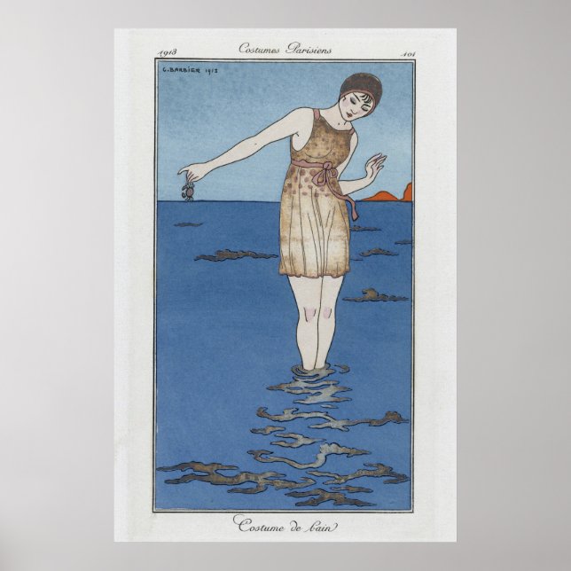 Affiches maillot de bain parisien (Devant)