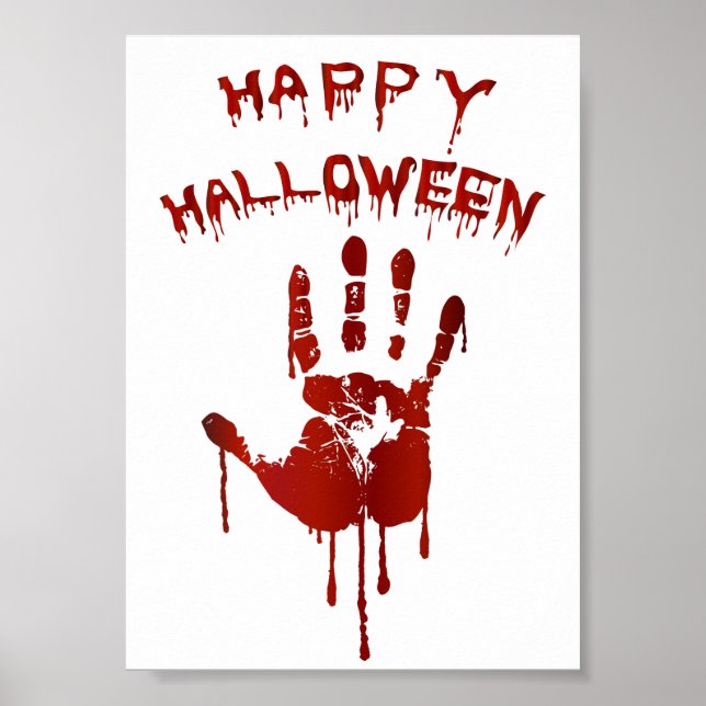 Affiches Main d'halloween sanglante (Devant)