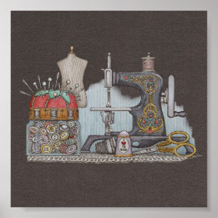 Affiches Main Powered Sewing