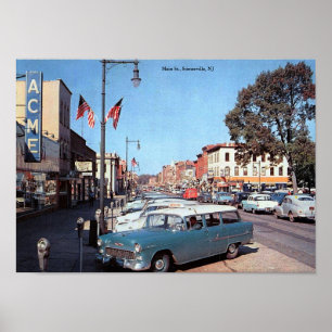 Affiches Main St, Somerville, New Jersey Vintage