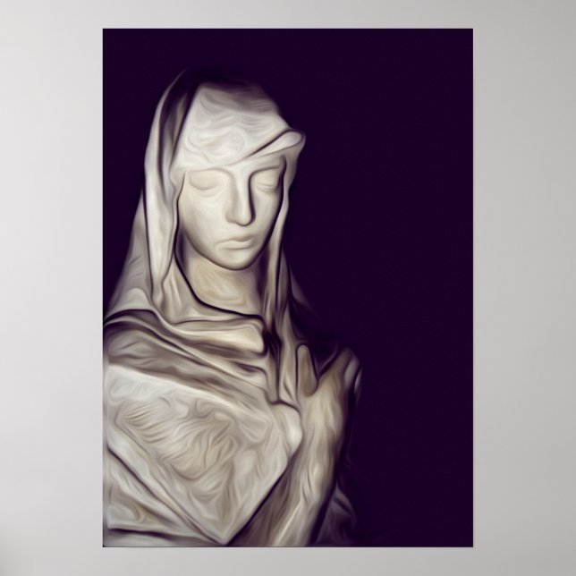 Affiches main sur coeur (Devant)