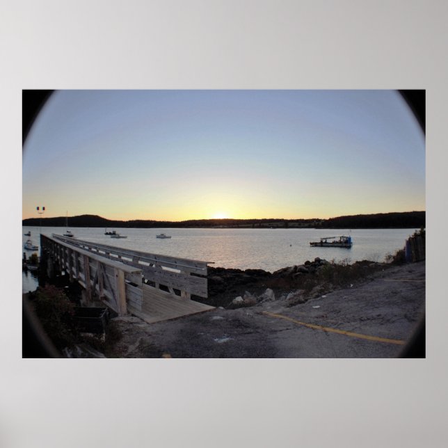 Affiches Maine Dock Sunset (Devant)