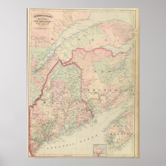Affiches Maine, Nouveau-Brunswick (Devant)