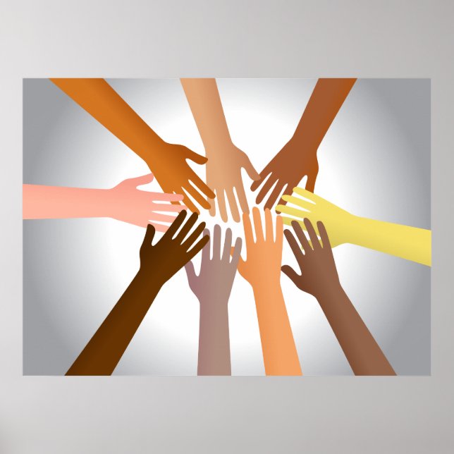 Affiches Mains colorées (Devant)