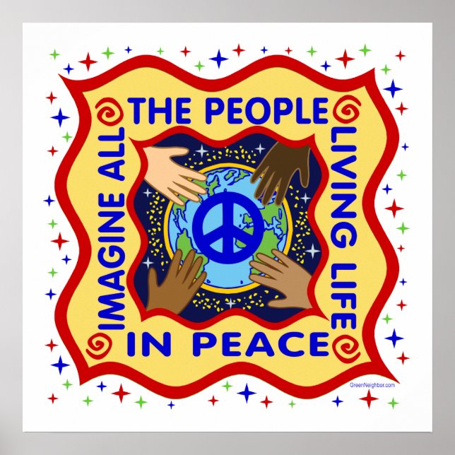 Affiches . Mains de paix (Devant)