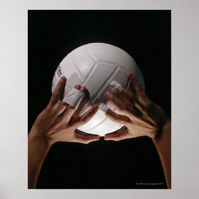 Affiches Mains de volley-ball (Devant)