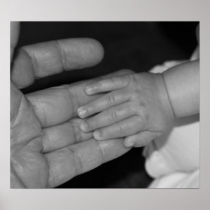 Affiches Mains en noir et blanc