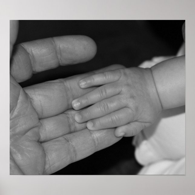 Affiches Mains en noir et blanc (Devant)