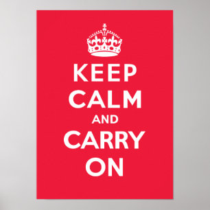 Affiches Maintenez calme et portez On_RED