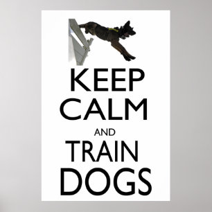 Affiches Maintenez les chiens calmes et de train