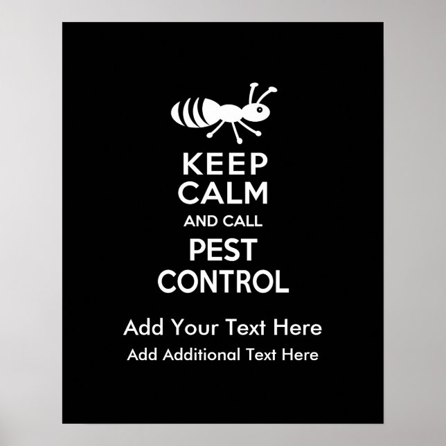 Affiches Maintenir le calme et appeler l'exterminateur de l (Devant)