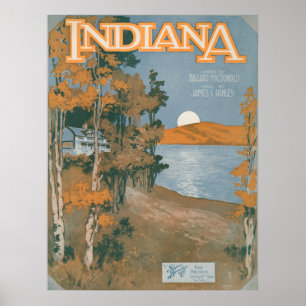 Affiches Maison arrière encore en Indiana