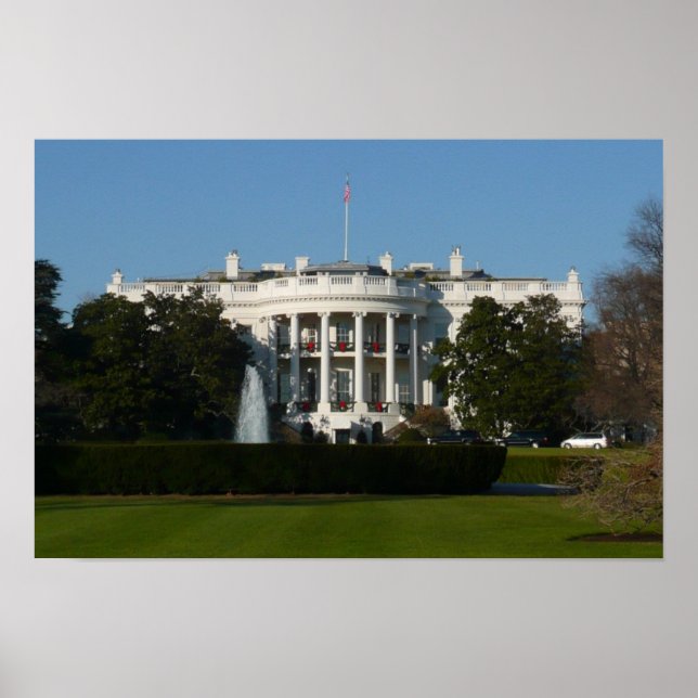 Affiches Maison Blanche de Noël pour les Fêtes Washington D (Devant)