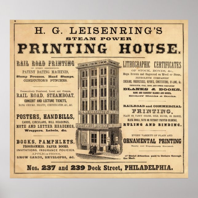 Affiches Maison d'imprimerie de Leisenring (Devant)