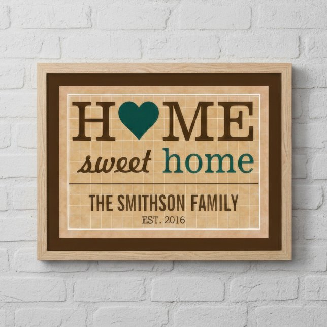 Affiches Maison Douce Maison Personnalisée Bienvenue à la F (Créateur téléchargé)
