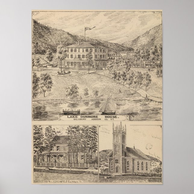 Affiches Maison du lac Dunmore à Salisbury (Devant)