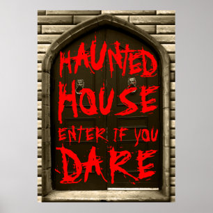 Affiches Maison hantée Entrée si vous osez effrayer Hallowe