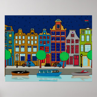 Affiches Maisons de rangées néerlandaises