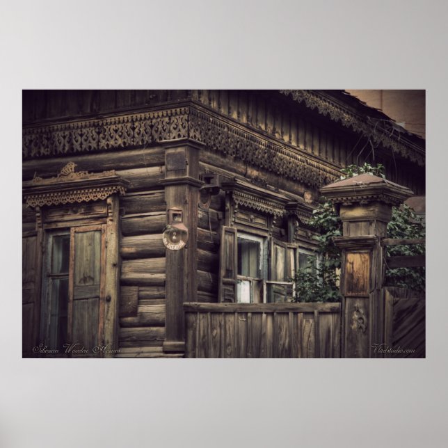 Affiches Maisons en bois de Sibérie (projet par vladstudio. (Devant)