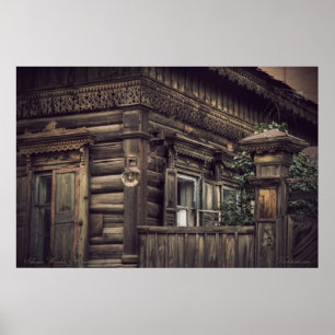 Affiches Maisons en bois sibériennes (projet par