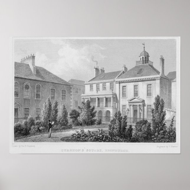 Affiches Maisons sur le Carré des chirurgiens, Édimbourg (Devant)