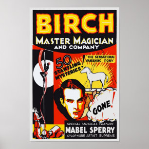 Affiches Maître Magicien, 1930. Publicité ancienne