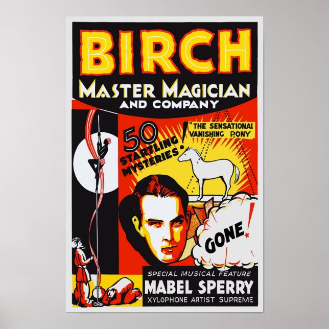 Affiches Maître Magicien, 1930. Publicité ancienne (Devant)