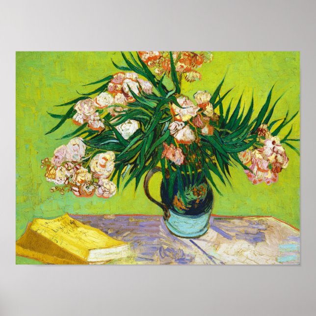 Affiches Majolica Jar Branches Oleander Vincent van Gogh (Devant)