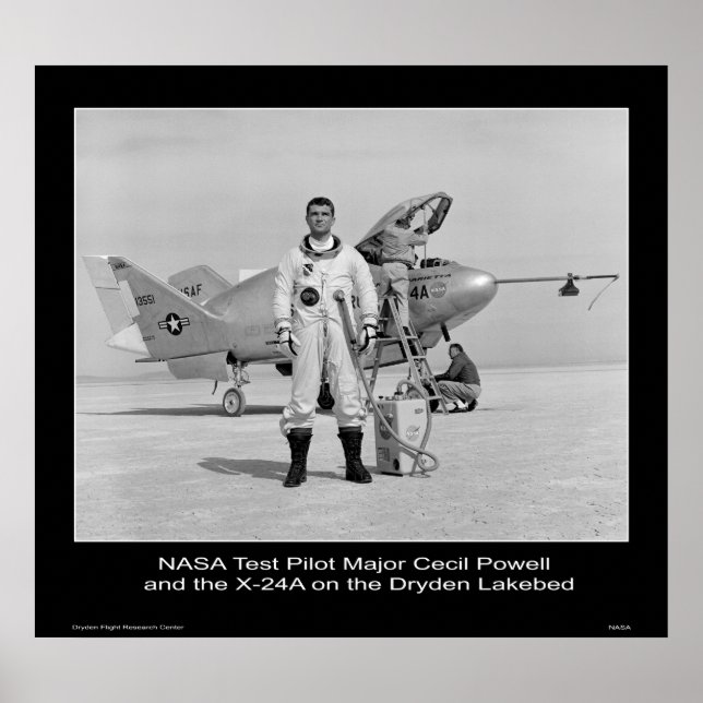 Affiches Major Cecil Powell, pilote d'essai de la NASA (Devant)
