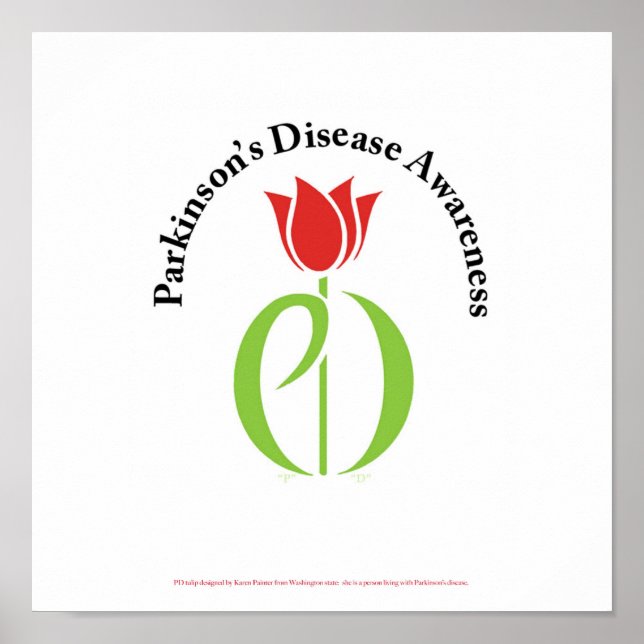Affiches maladie de parkinson, maladie de parkinsons, tulip (Devant)