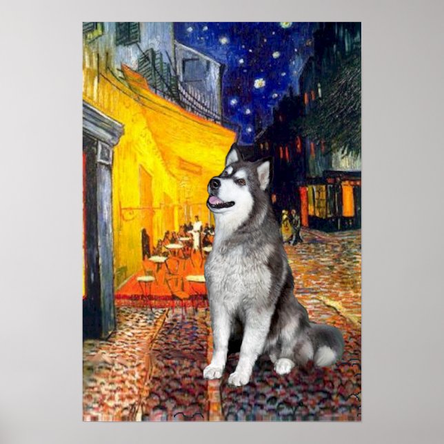 Affiches Malamute d'Alaska - Café Terrace (Devant)