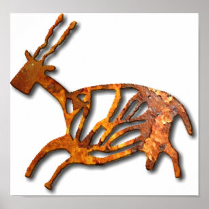 Affiches Mâle noir - rouille