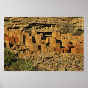 Affiches MALI, Terres Dogon. Malien Tellem traditionnel