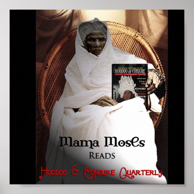 Affiches Mama Moses lit Hoodoo et Conjure Quartier (Devant)