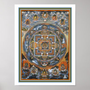 Affiches Mandala bouddhiste Imprimer 12 x 16