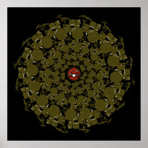 Affiches mandala de batterie