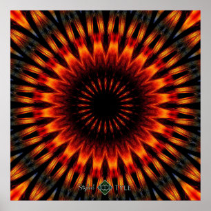 Affiches Mandala de coucher de soleil