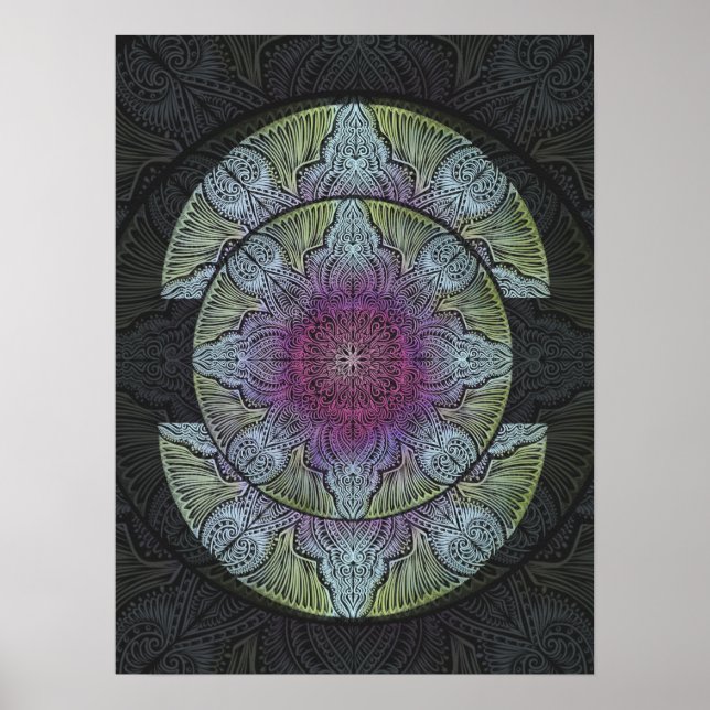 Affiches Mandala de la Bloom Sacrée (Devant)